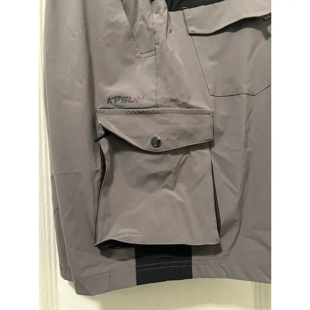 Men's Hiking Cargo Shorts Dark Grey and Black NWT Size L